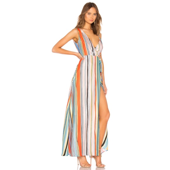 New Lovers + Friends Montague Rainbow Maxi Dress - Picture 2 of 8